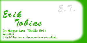 erik tobias business card