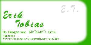 erik tobias business card